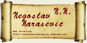 Negoslav Marašević vizit kartica